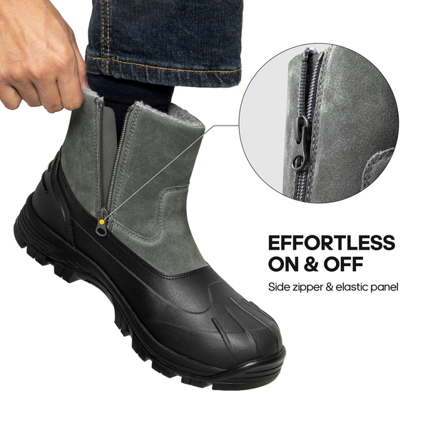 Men's Non-Slip Waterproof Snow Boots - GREY - 6